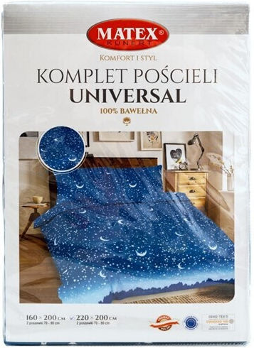 Matex Duvet Cover Set Cotton Queen with 2 Pillowcases 220x200 Blue