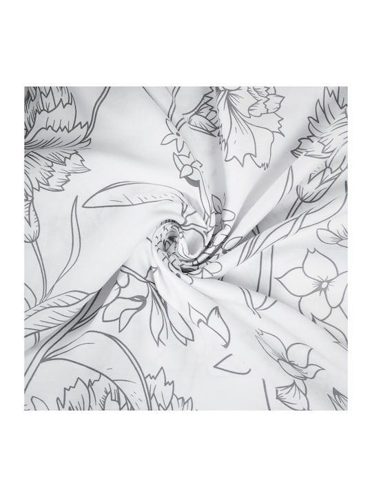 Matex Duvet Cover Set Cotton Queen with 2 Pillowcases 220x200 Gray