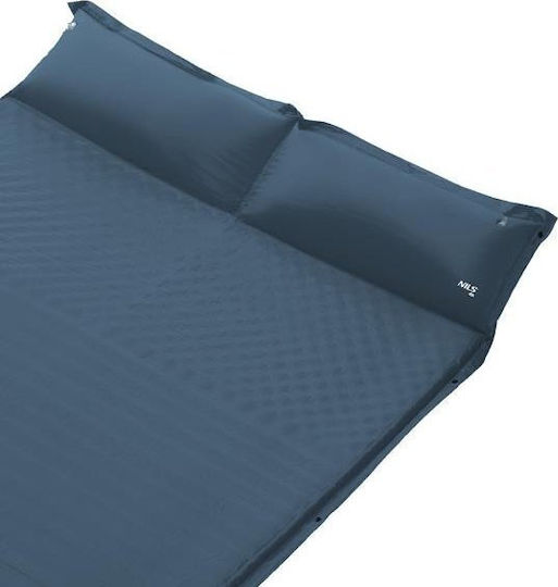 Nils Self-Inflating Double Camping Sleeping Mat 186x Thickness 3cm in Gray color