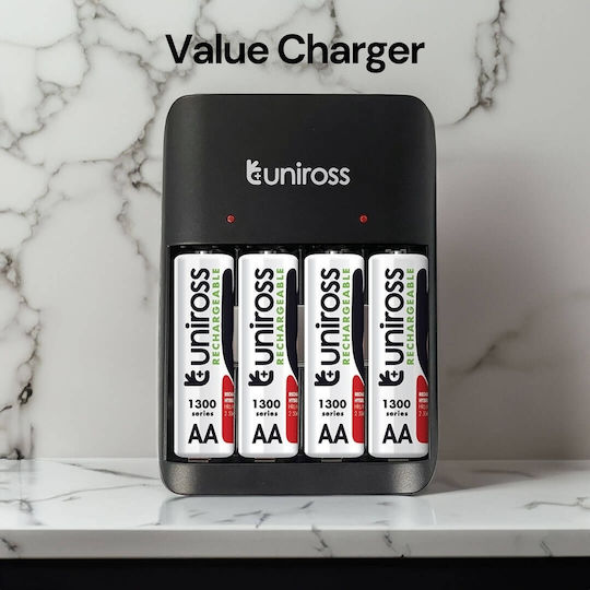 Uniross Зарядно Устройство Usb Ucu010a За AA ААА + 4 ААА Батерии