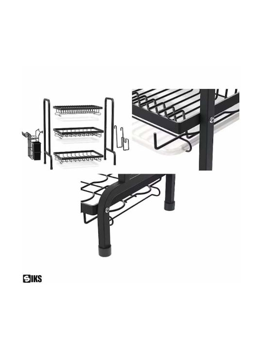 Scurgător De Chiuvetă Metalic Negru 60x40x24.5cm