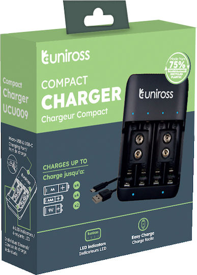 Uniross Usb Charger Ucu009 Aa Aaa 9v