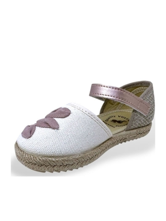 Kids Espradrilles with Hoop & Loop Closure Pink