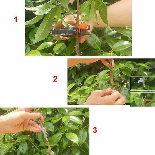 Veredelungswerkzeug Siks Inklusive Klebebandklingen Ideal für Gartenpflanzen Schwarz Orange