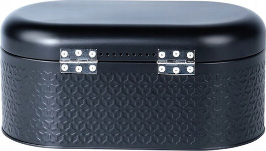 Vilde Ψωμιέρα με Καπάκι Inox Μαύρη 34x20x15cm