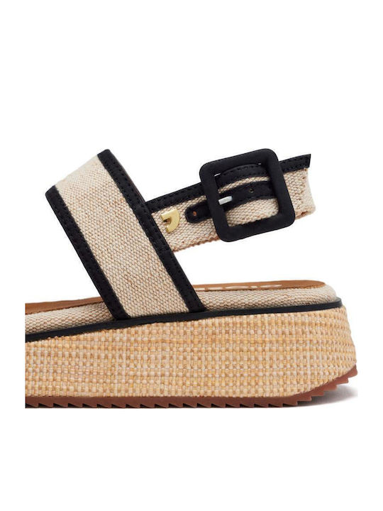 Women's Fabric Platform Shoes Black