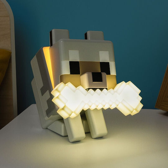 Paladone Kids Decorative Touch Lamp Minecraft Wolf Multicolor 16x12cm