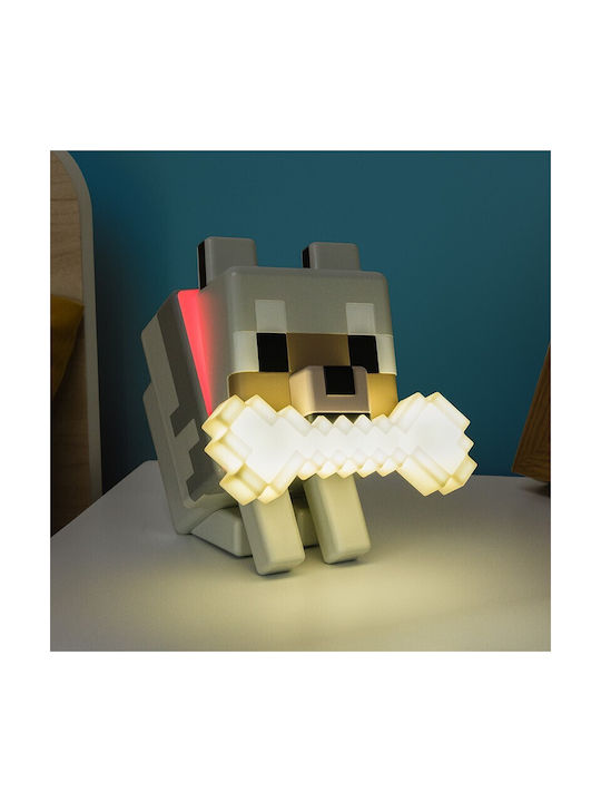 Paladone Παιδικό Διακοσμητικό Φωτιστικό Αφής Minecraft Wolf Πολύχρωμο 16x12cm