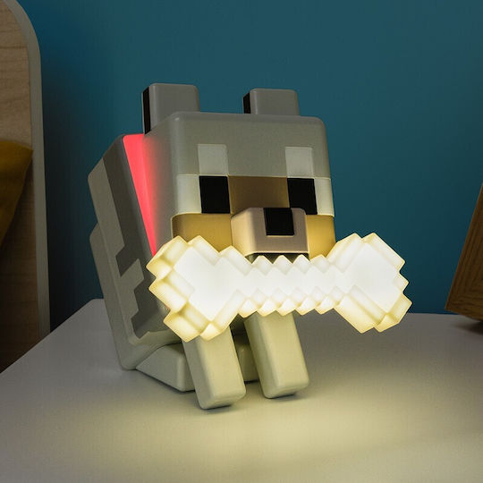 Paladone Kids Decorative Touch Lamp Minecraft Wolf Multicolor 16x12cm
