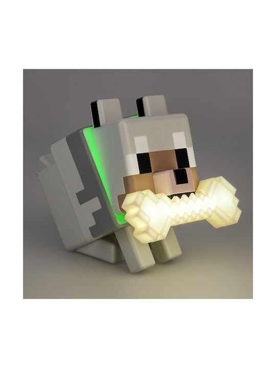 Paladone Παιδικό Διακοσμητικό Φωτιστικό Αφής Minecraft Wolf Πολύχρωμο 16x12cm
