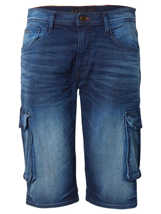 Ανδρική Βερμούδα Cargo Medium Blue Denim