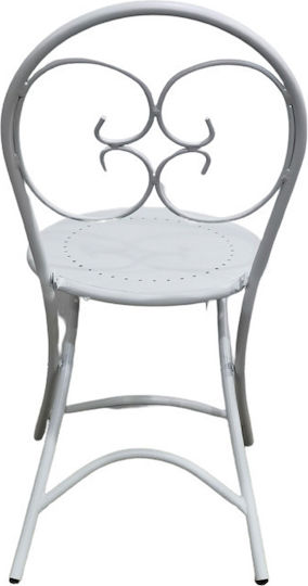 Градински стол Amalthia Бял 40x50x85см