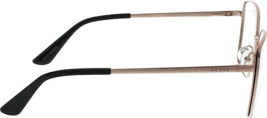 Guess Feminin Metalic Rame ochelari Fluture Roz Auriu GU2903 028