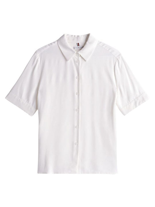 Kurzärmelig Damen Hemd Ivory