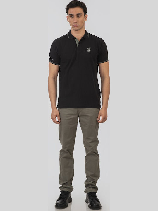 Polo Short Sleeve Black Blouse