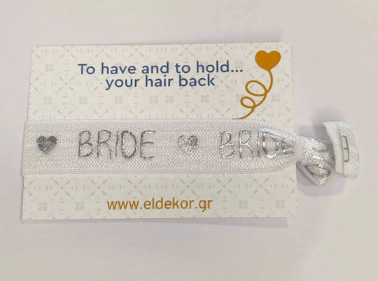 Ελαστικό Βραχιολάκι Bride Λευκό Ασημί