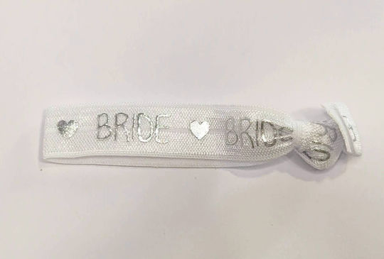 Ελαστικό Βραχιολάκι Bride Λευκό Ασημί