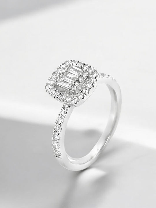 Breeze Ring with Zircon made of Silver