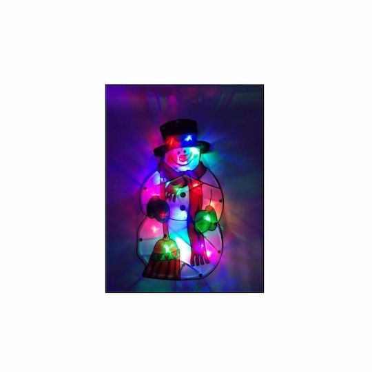 Decorațiune Fereastră Om de Zăpadă Siks cu LED Multicolor