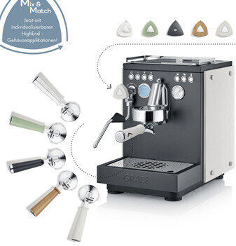 Graef Batessa Automatic Espresso Coffee Machine Pressure 6bar for Cappuccino with Grinding Mill Transparent Acrylic ES1202EU