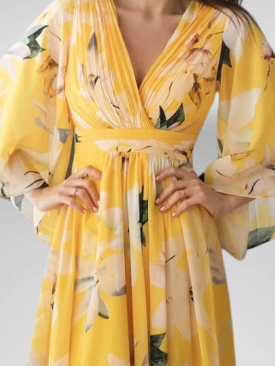 Summer Maxi Dress for Wedding / Baptism Yellow