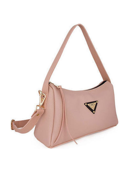 Nude Handmade Margaret Series Leather Women's Shoulder Crossbody Bag Pink