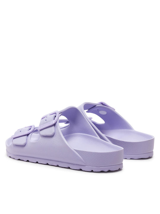 Flache Sandalen für Damen in Lila Farbe