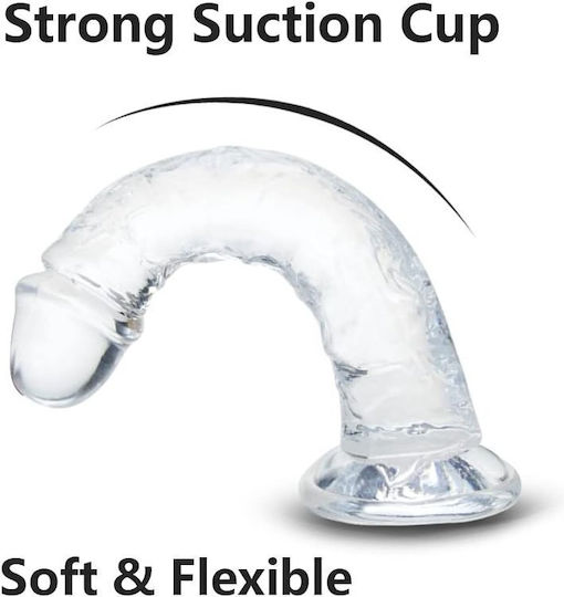 SMD Vanguard Glass Dildo With Suction Cup Transparent 23cm