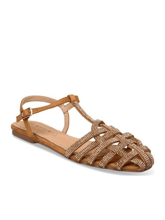 Envie Shoes Γυναικείες Μπαλαρίνες Slingback σε Καφέ Χρώμα Envie Shoes Γυναικείες Μπαλαρίνες Slingback σε Καφέ Χρώμα