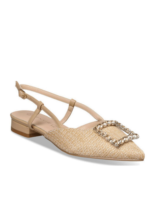 Envie Shoes Γυναικείες Μπαλαρίνες Slingback με Λουράκι σε Μπεζ Χρώμα Envie Shoes Γυναικείες Μπαλαρίνες Slingback με Λουράκι σε Μπεζ Χρώμα
