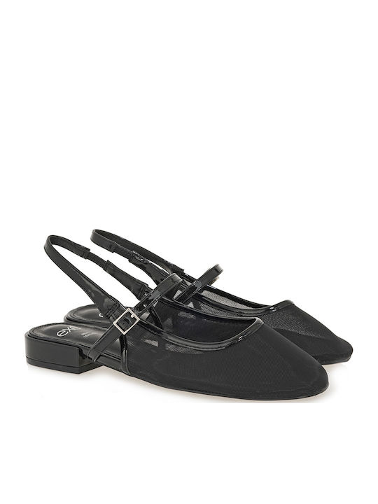 Exe Γυναικείες Μπαλαρίνες Slingback σε Μαύρο Χρώμα Exe Γυναικείες Μπαλαρίνες Slingback σε Μαύρο Χρώμα