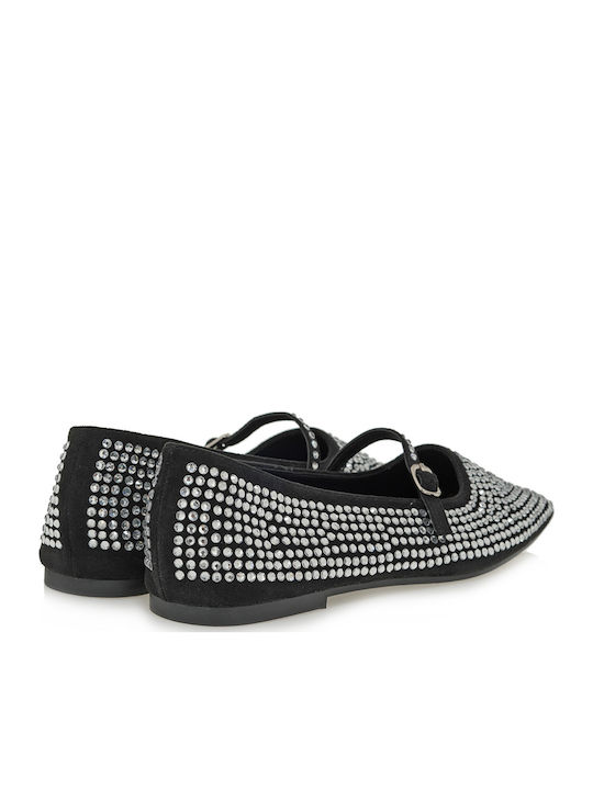 Suede Ballerinas Black