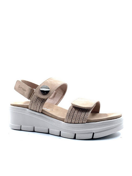Women's Platform Shoes Beige