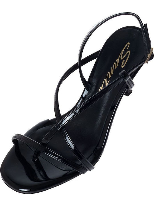 Sandals from Patent Leather Black