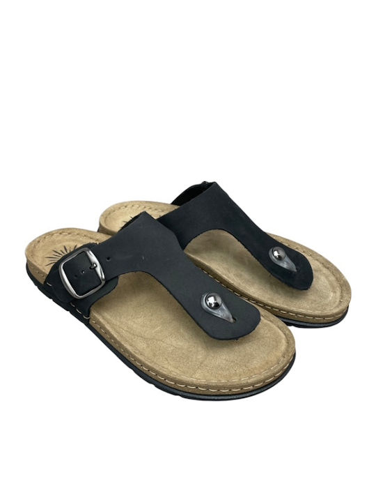 Sienna Women's Flat Sandals Anatomic in Black Color
