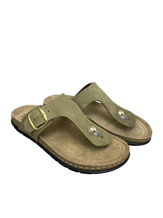 Sienna Sandale Casual Damă Anatomici De Piele Kaki