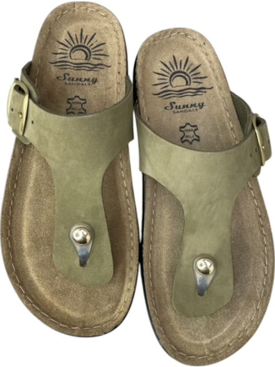 Sienna Sandale Casual Damă Anatomici De Piele Kaki