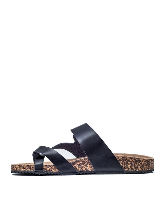 Women's Flat Sandals in Black Color