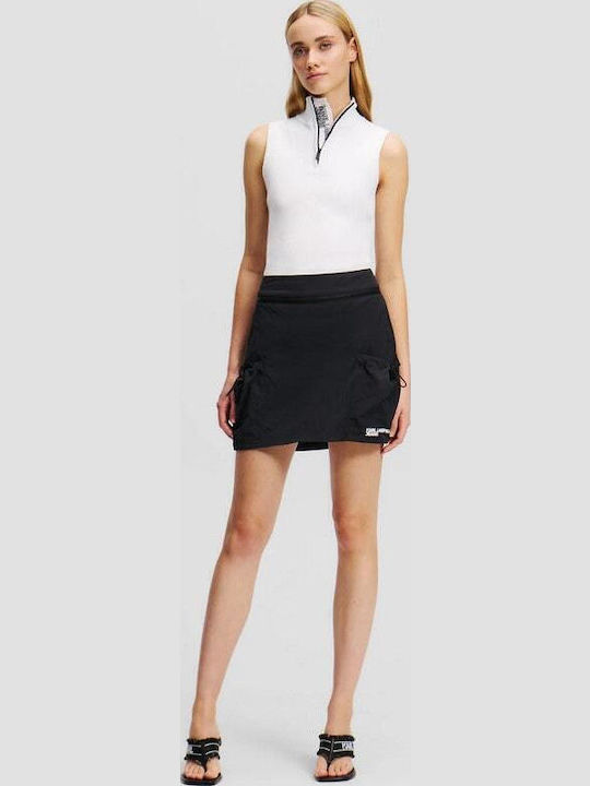 Denim Mini Skirt Black