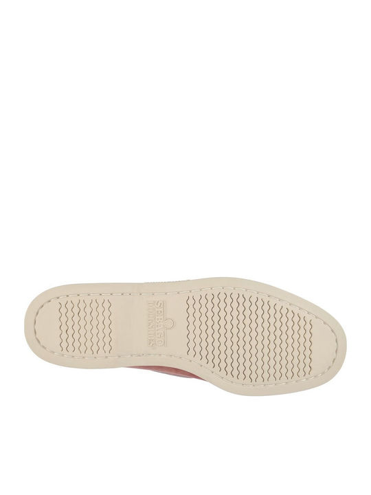 Δερμάτινα Ανδρικά Boat Shoes σε Ροζ Χρώμα