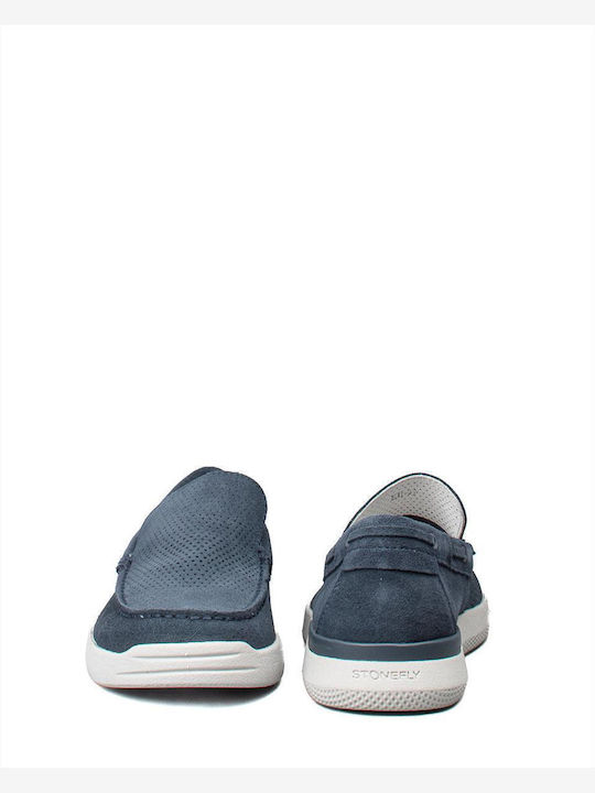 Velour Men's Loafers Blue