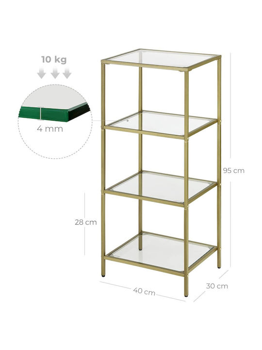 Βιβλιοθήκη Χρυσή 40x30x95εκ.