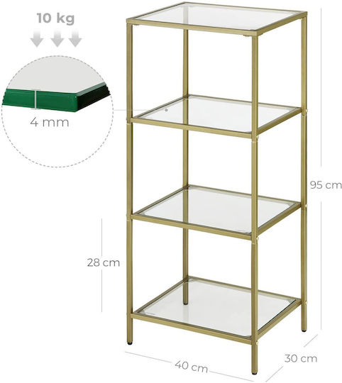 Hurtmeblowy Bibliothek Gold 40x30x95cm