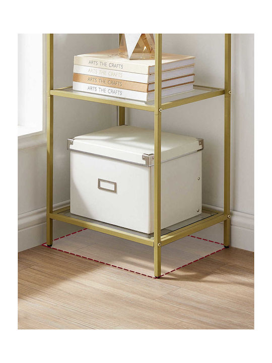 Bibliotecă Auriu 30x40x177.3 cm