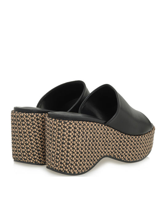 Mules with High Heel in Black Color