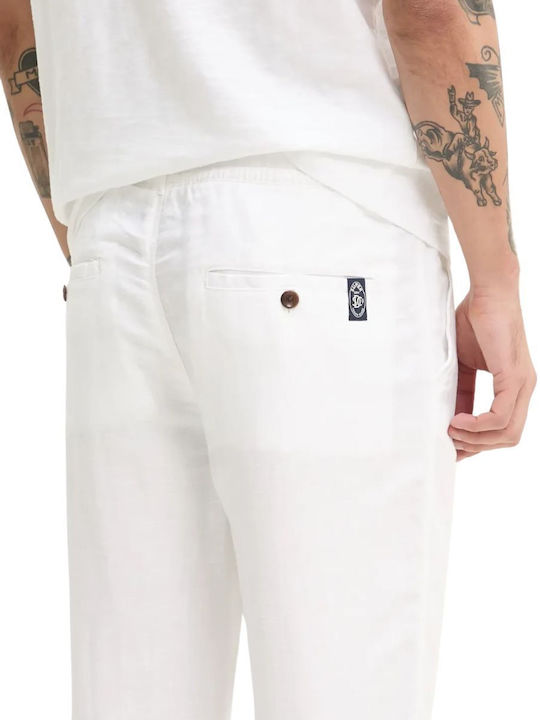 D2 Stud Merchant Linen Pant Hose White