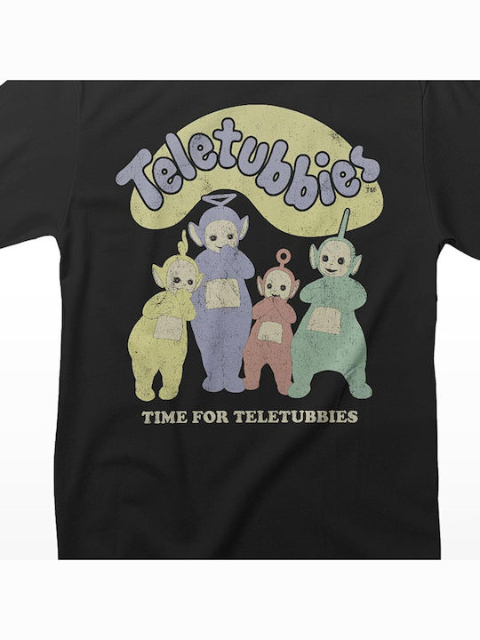 Time Teletubbies T-shirt Black Cplg-1-ttub003-h87-bk