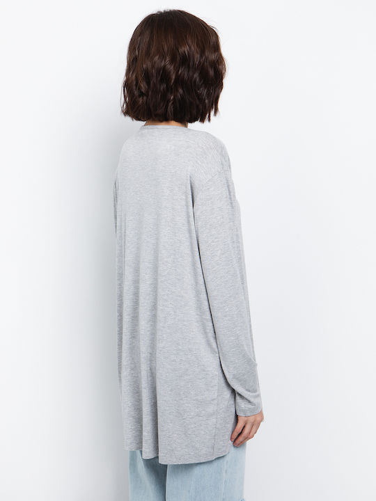 Long Women's Cardigan Gray