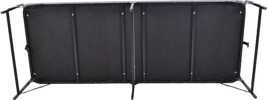 Folding Guest Bed with 5cm Mattress Single Black 190x70cm