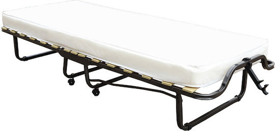Pat Pliant Cu Saltea 10cm Simplu Alb 200x80x10cm
